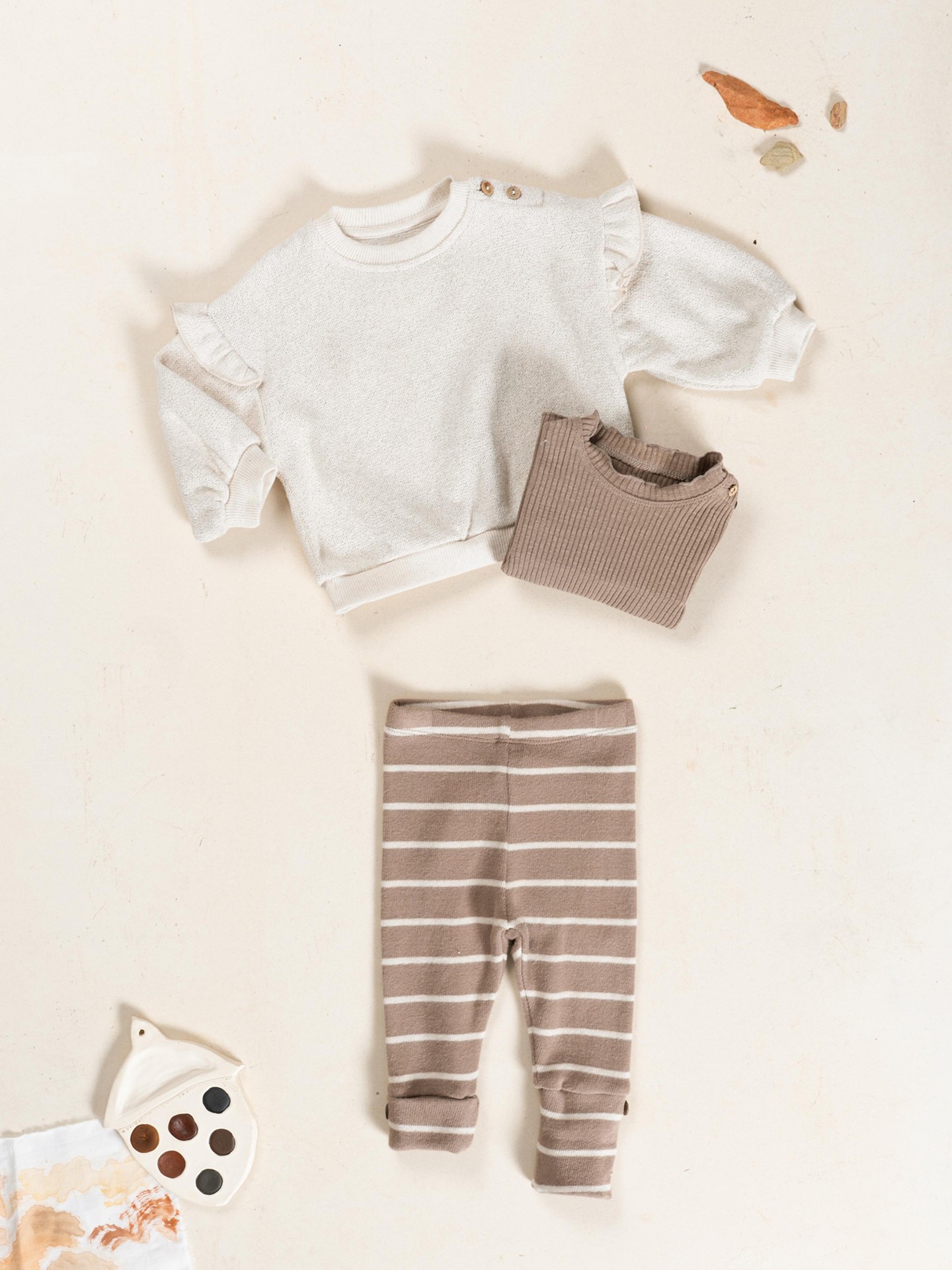 Leggings in maglia a righe