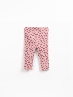 Ribbed jersey leggings with print