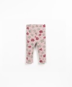 Jersey leggings with floral print
