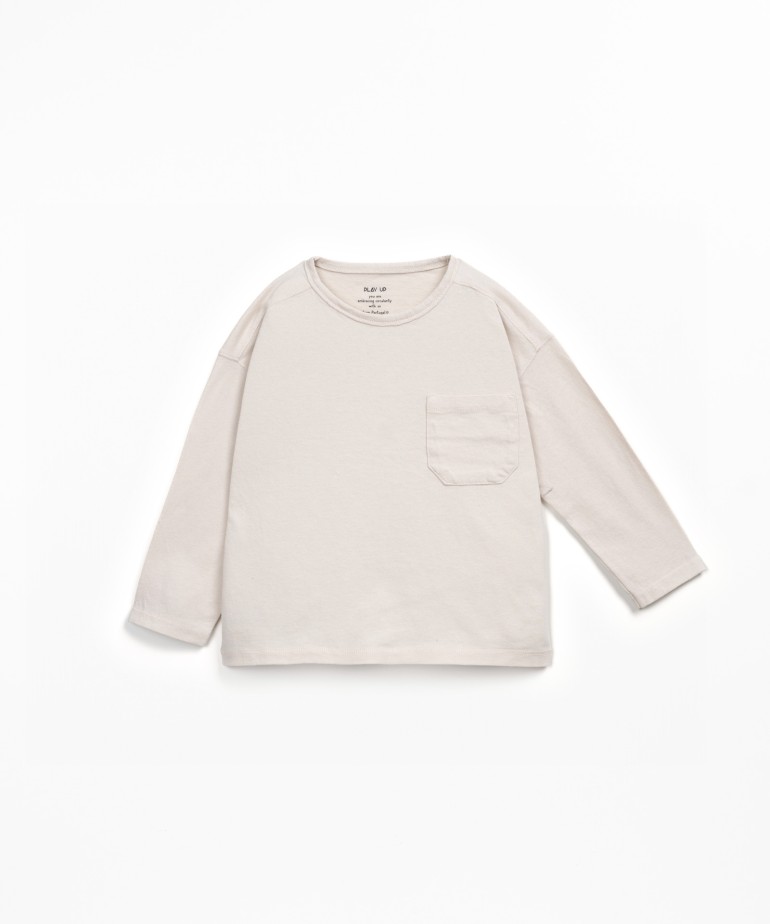 Jersey T-shirt in organic cotton and recycled cotton