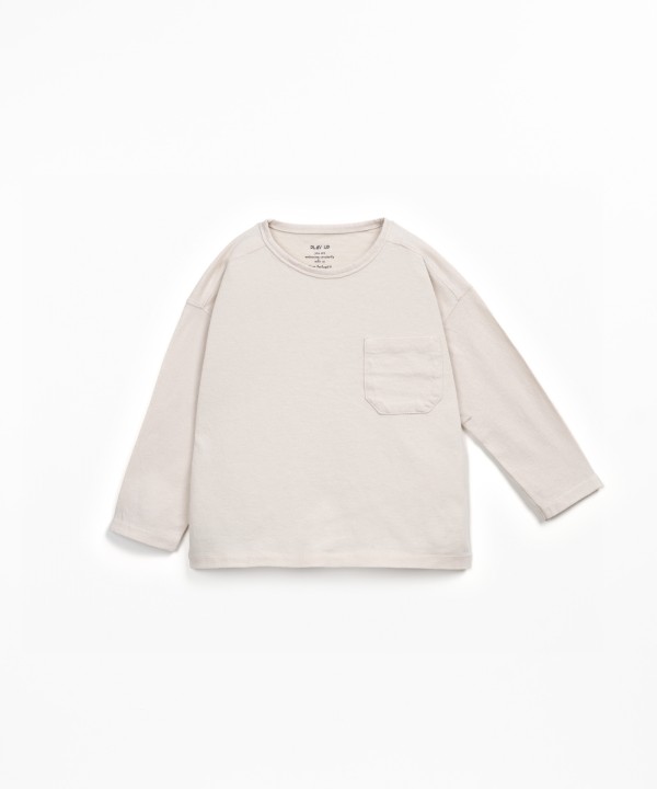 Jersey T-shirt in organic cotton and recycled cotton