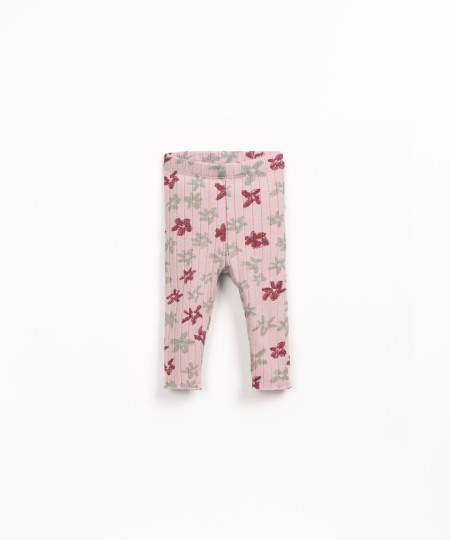 Jersey leggings in blend of natural and recycled fibers