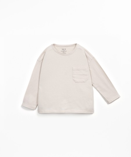 Jersey T-shirt in organic cotton and recycled cotton