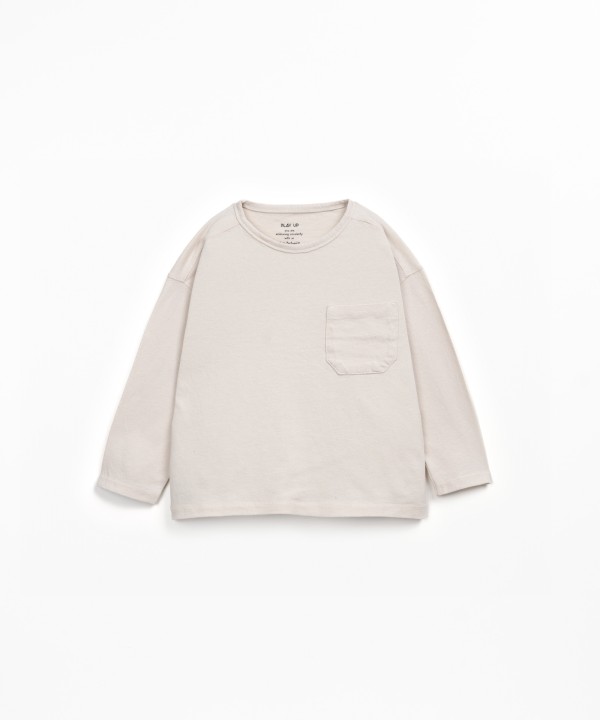 Jersey T-shirt in organic cotton and recycled cotton