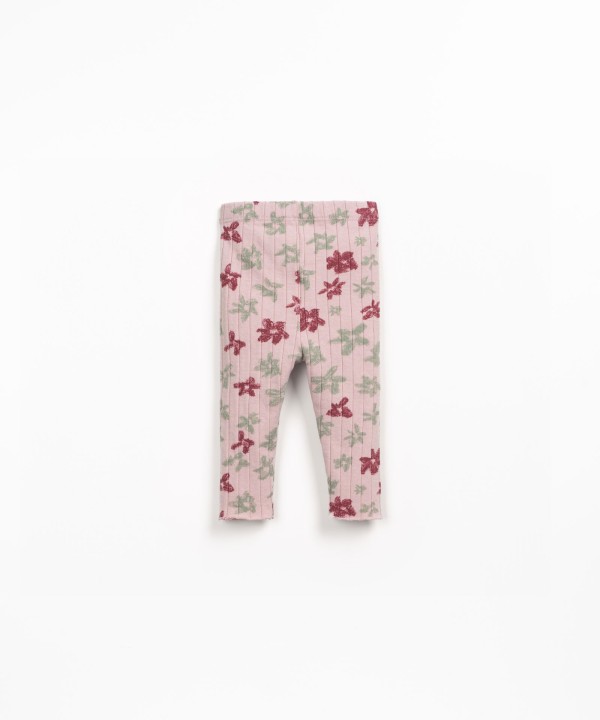 Jersey leggings in blend of natural and recycled fibers