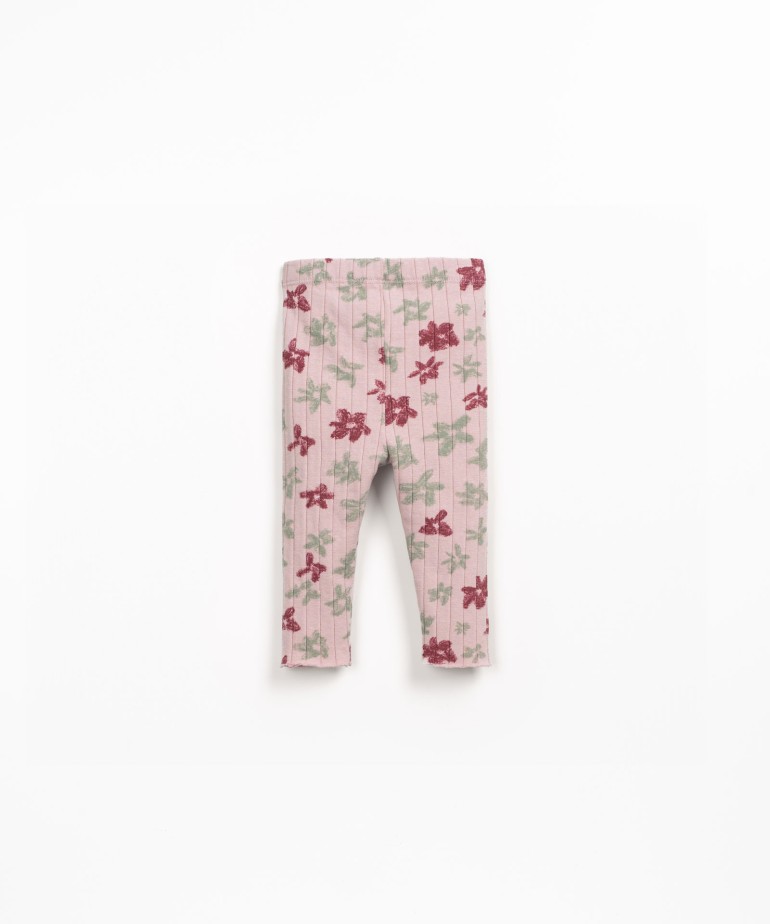 Jersey leggings in blend of natural and recycled fibers