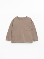 Jersey T-shirt in organic cotton and recycled cotton