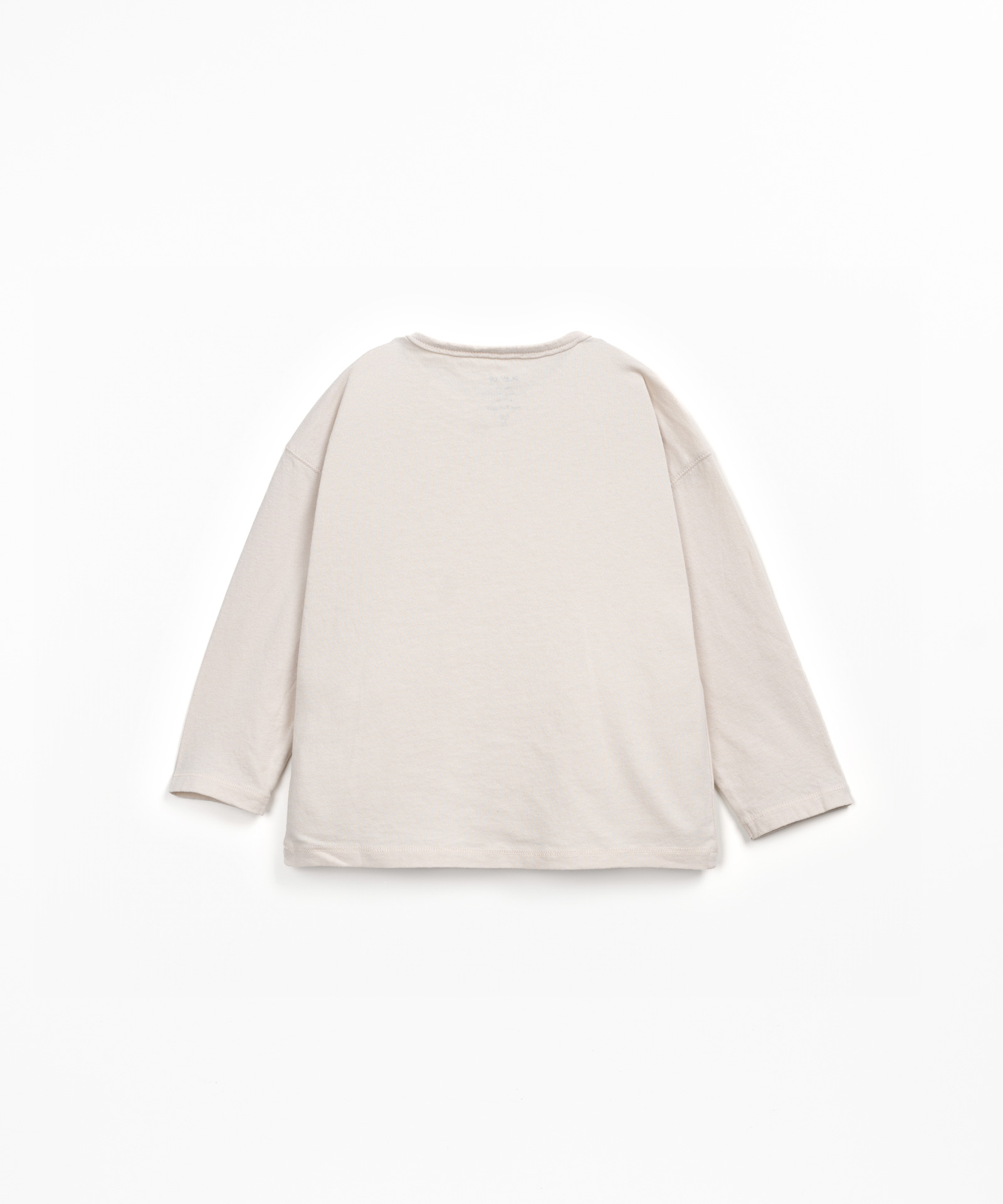 T-shirt de malha em algodão orgânico e algodão reciclado