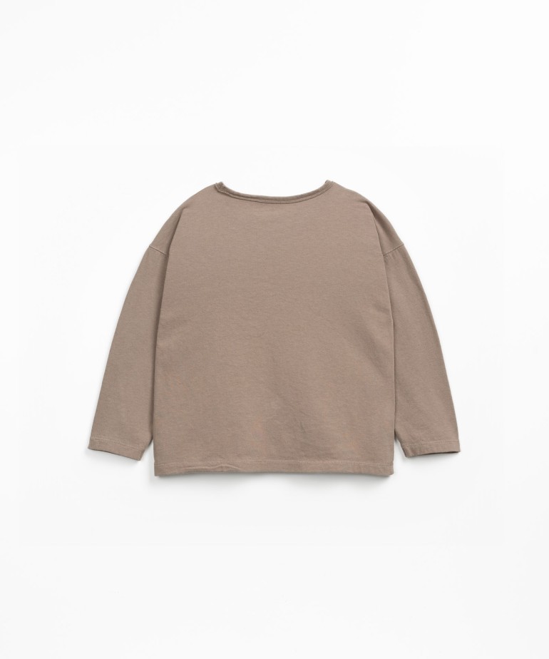 Jersey T-shirt in organic cotton and recycled cotton