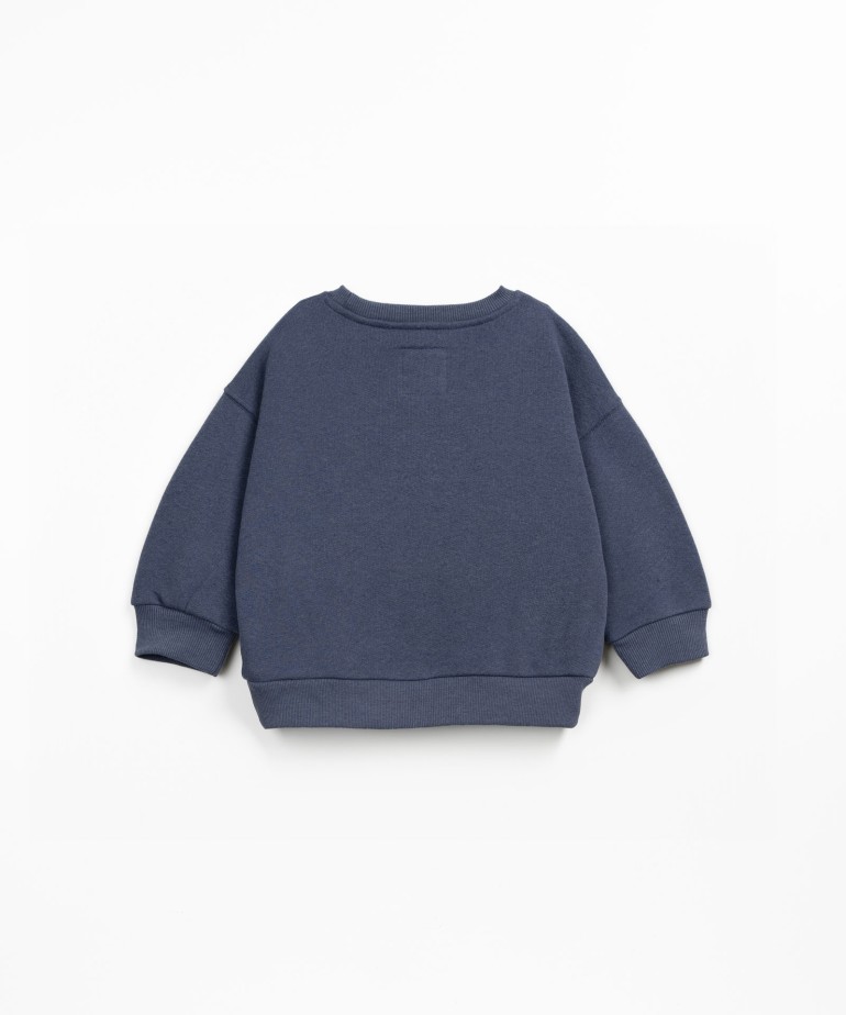 Sweat-shirt en mlange de coton, coton recycl et polyester recycl