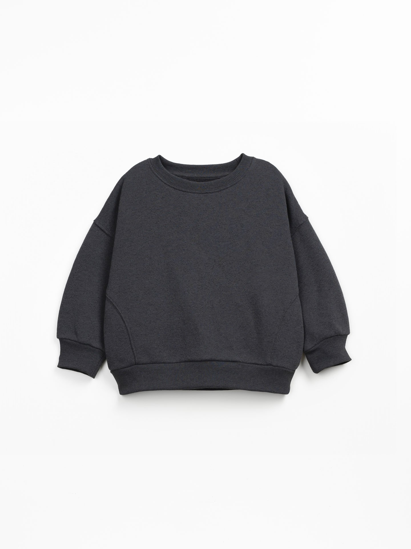 Sweatshirt in cotton blend, recycled cotton and recycled polyester