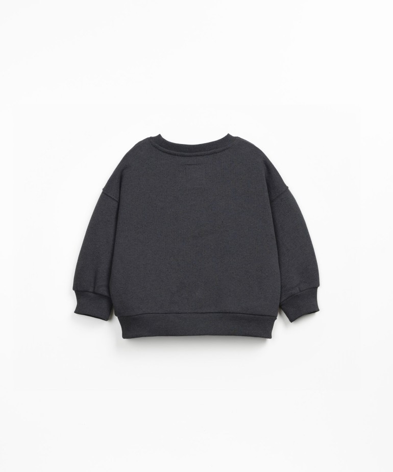 Sweat-shirt en mlange de coton, coton recycl et polyester recycl