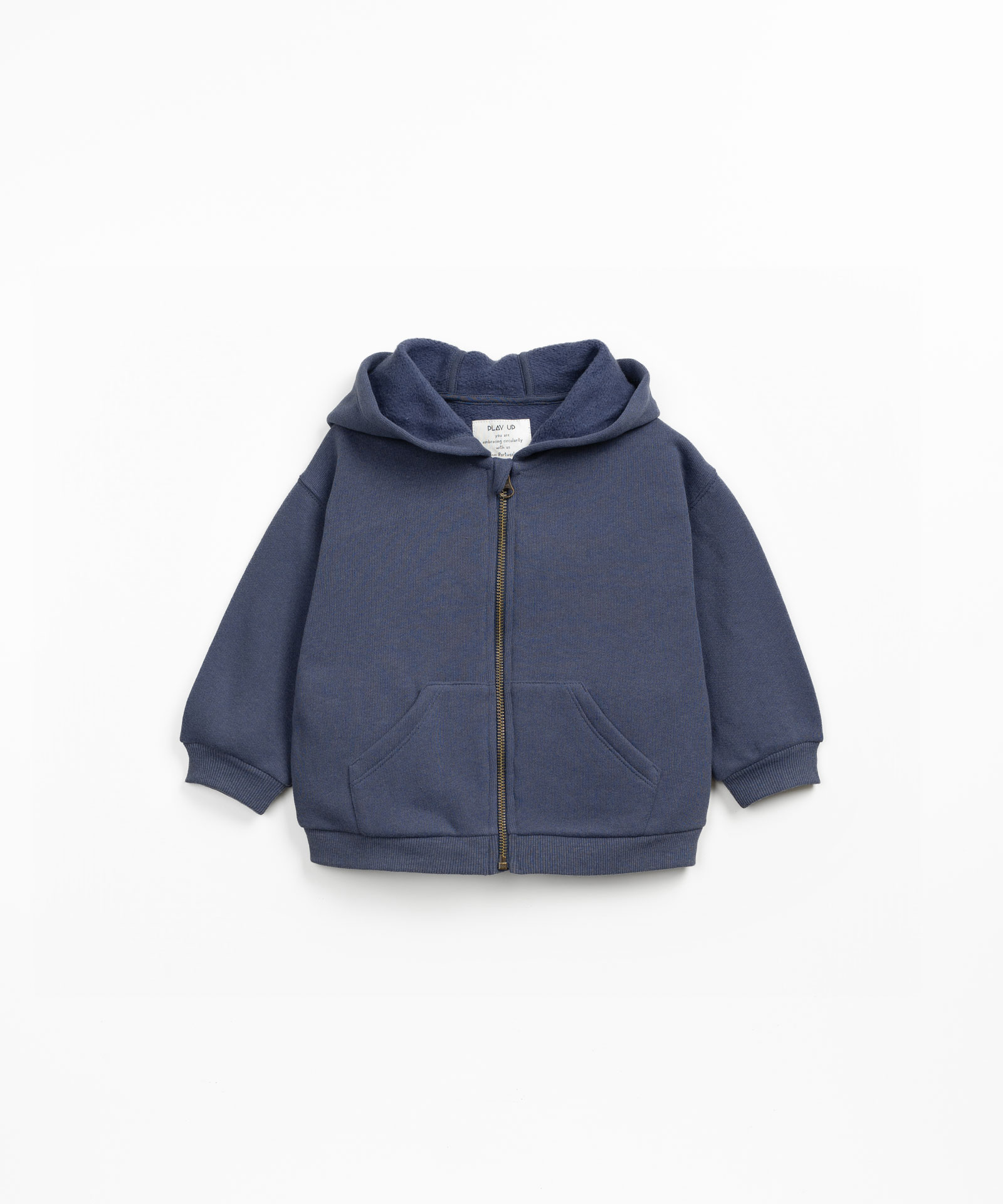 Giacca felpata con cappuccio e zip