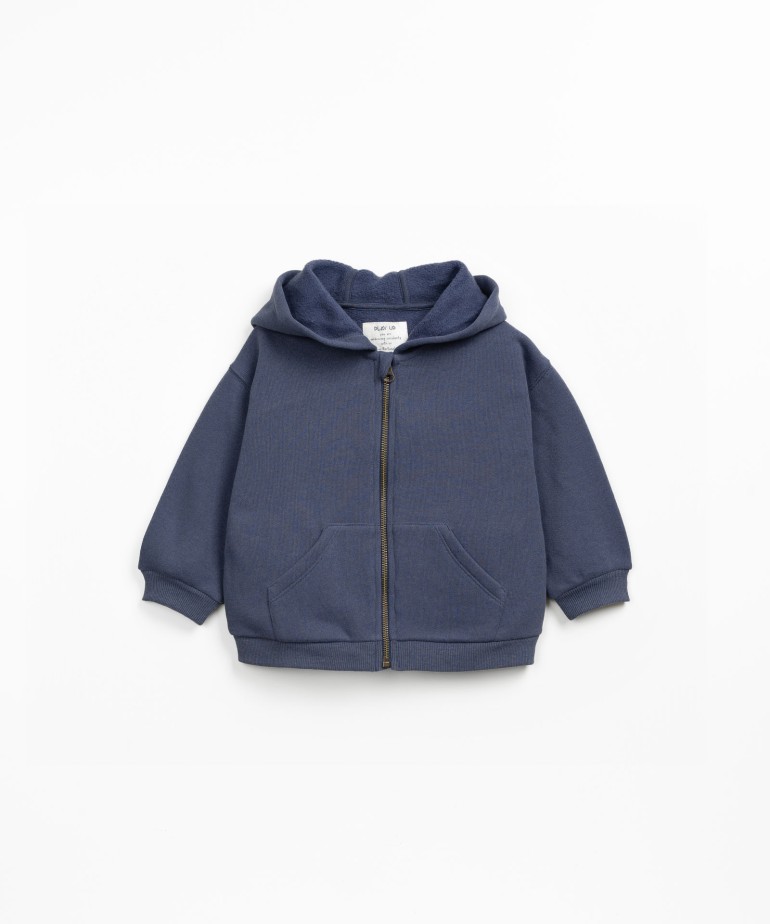 Chaqueta de felpa con capucha y cremallera