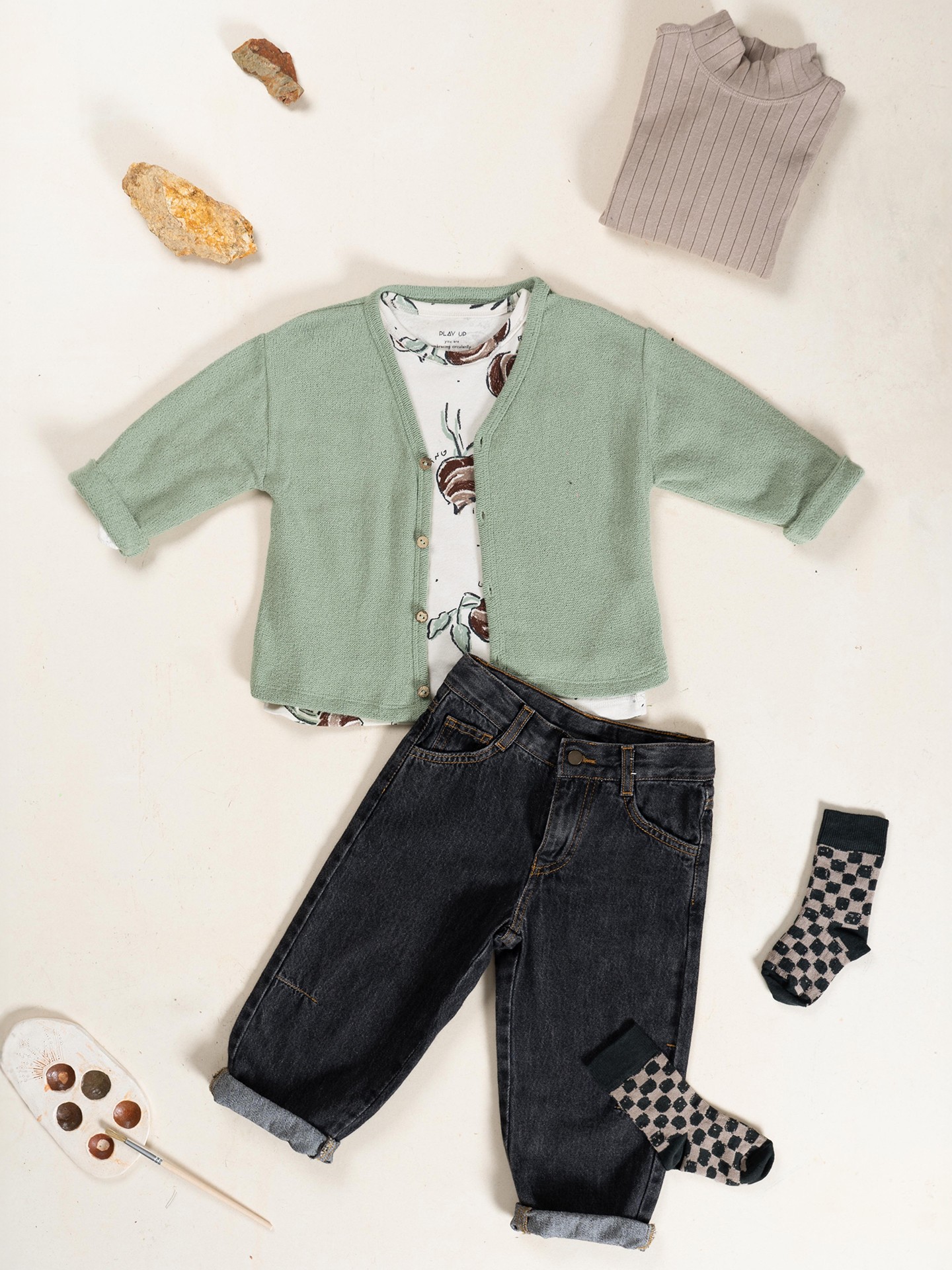 Cardigan in maglia con filato Re(Play)