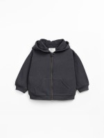 Fleece jacket with hood and zipper