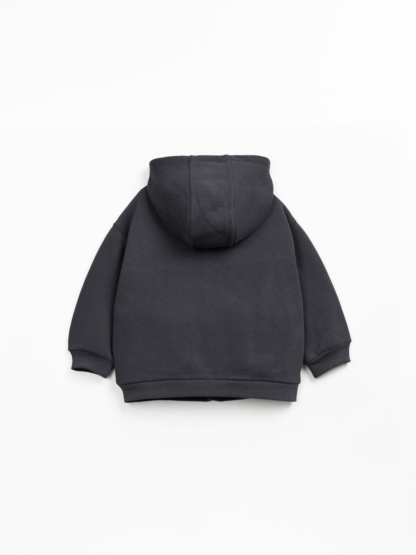 Fleece jacket with hood and zipper