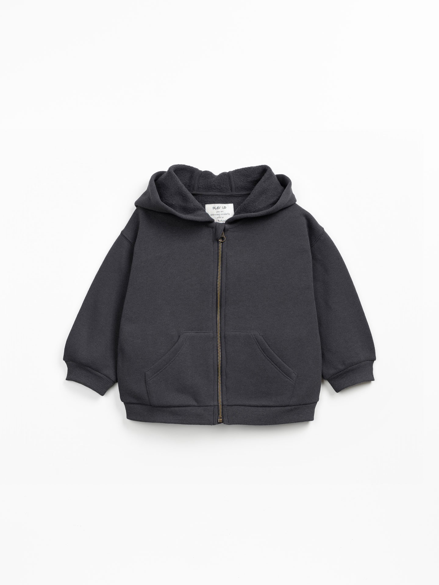 Fleece jacket with hood and zipper