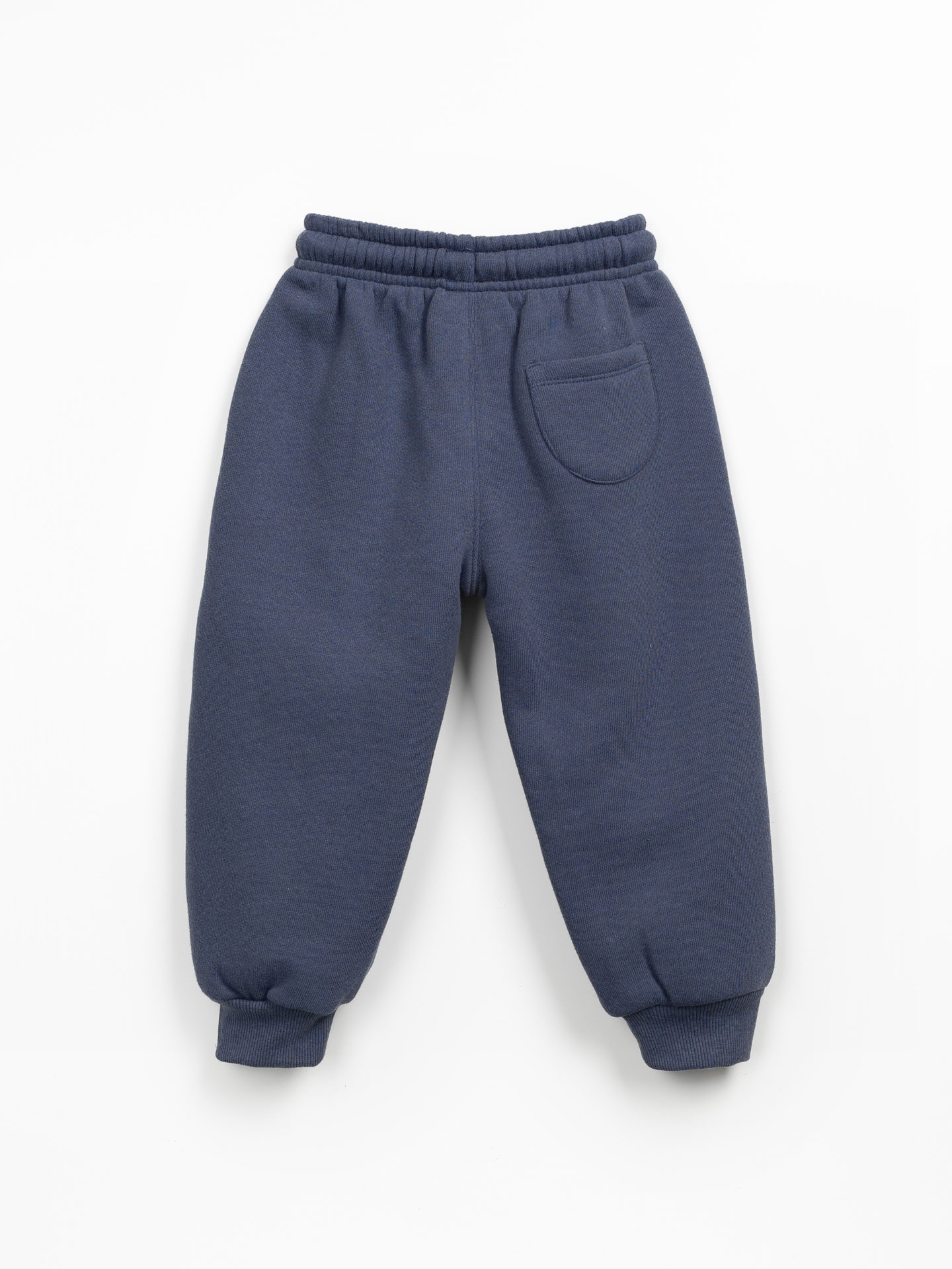 Jersey trousers with cotton, recycled cotton, and recycled polyester