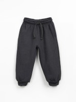 Fleece trousers with cotton, recycled cotton and recycled polyester