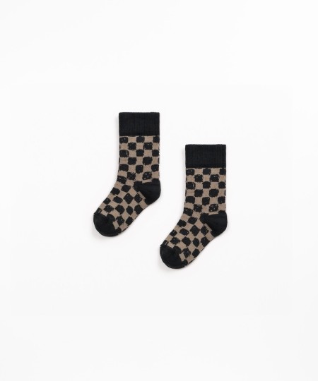 Socks with tile print