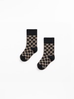 Socks with tile print