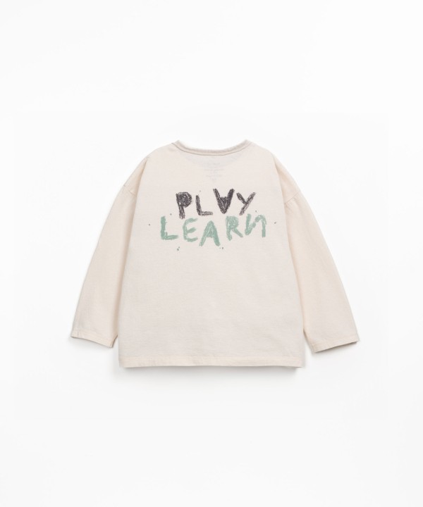 T-shirt in organic cotton and recycled cotton with chest print