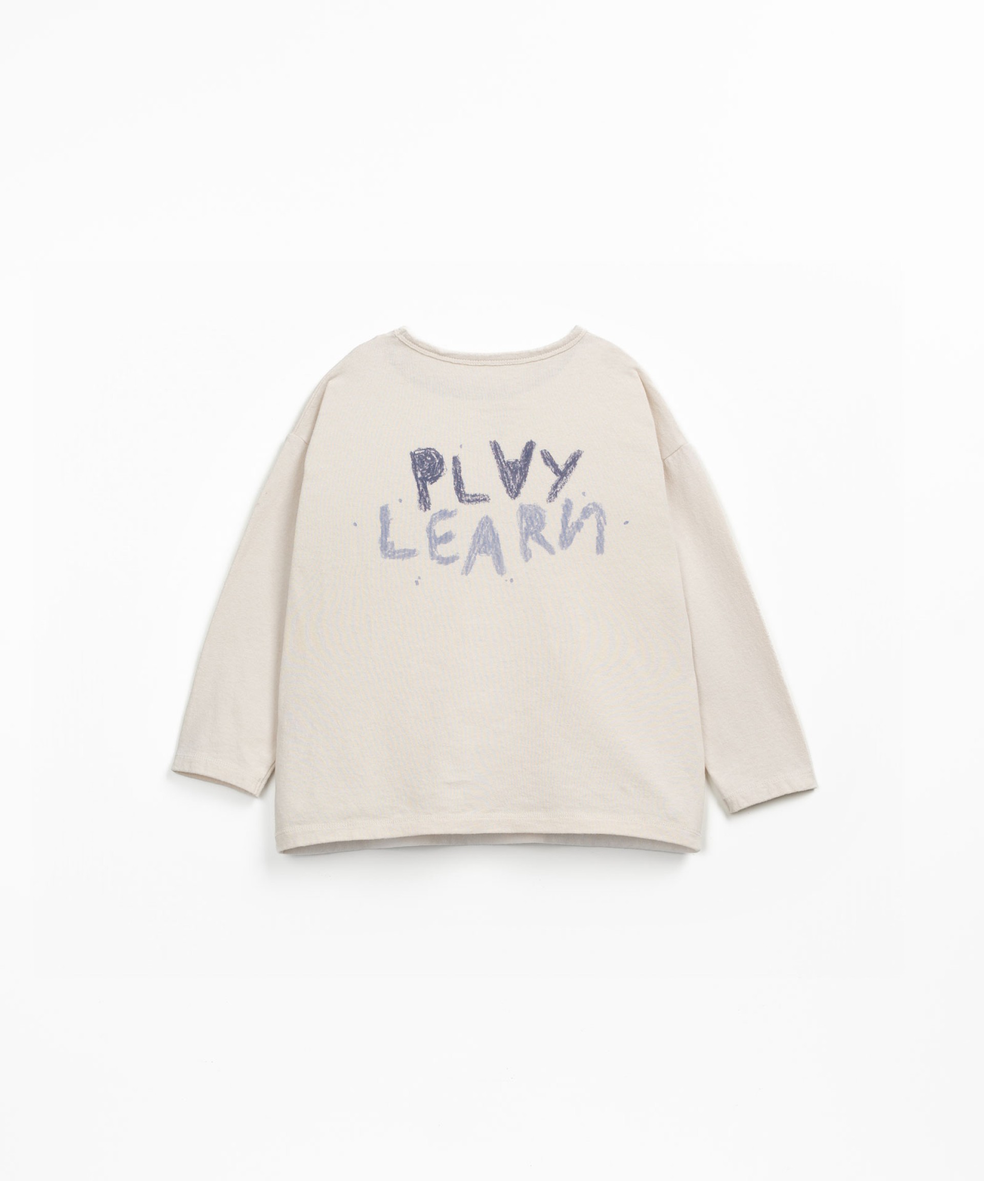 Knit T-shirt in organic and recycled cotton with mountain print