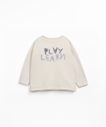 Knit T-shirt in organic and recycled cotton with mountain print