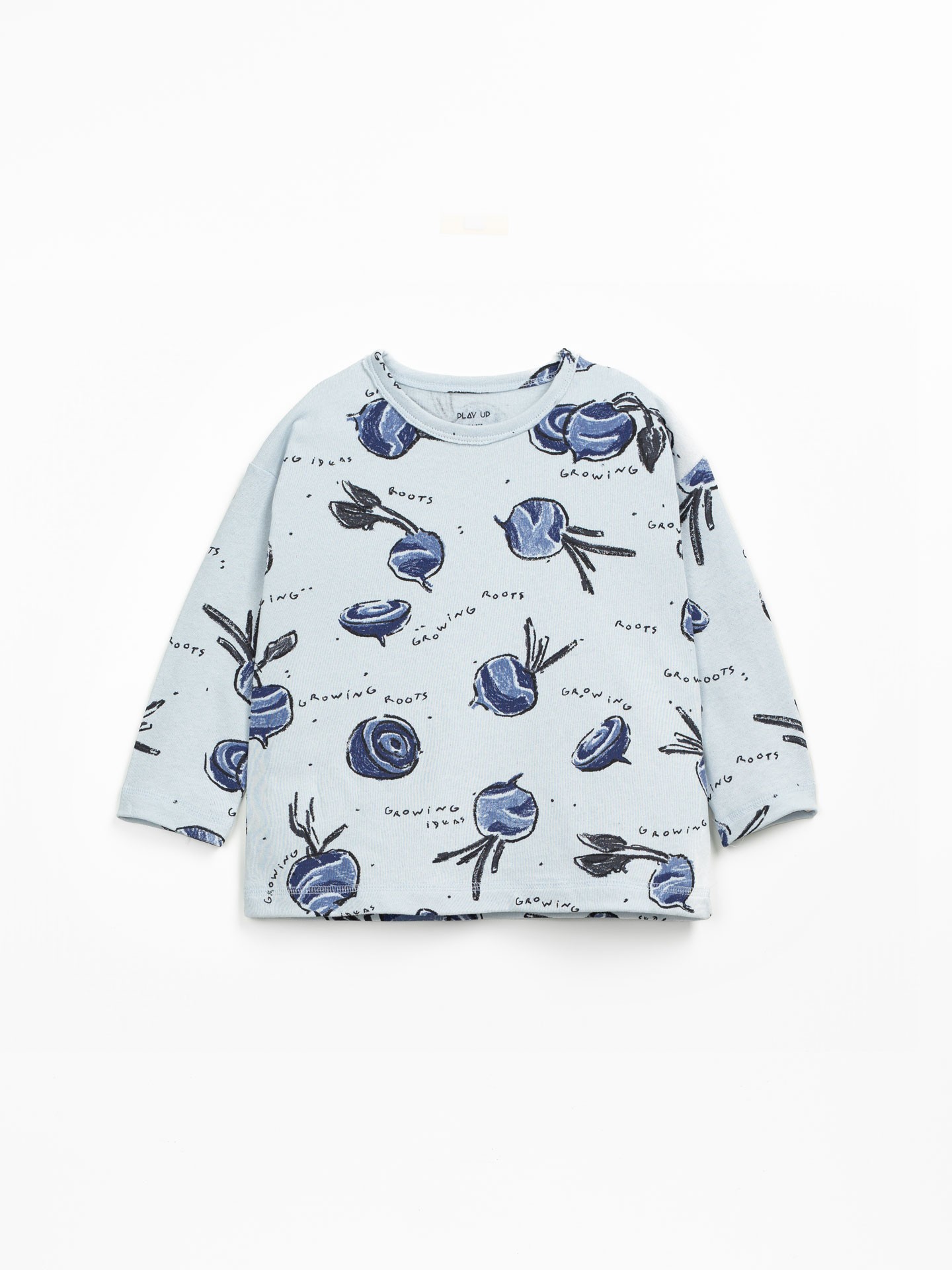 T-shirt de malha com estampado de beterradas