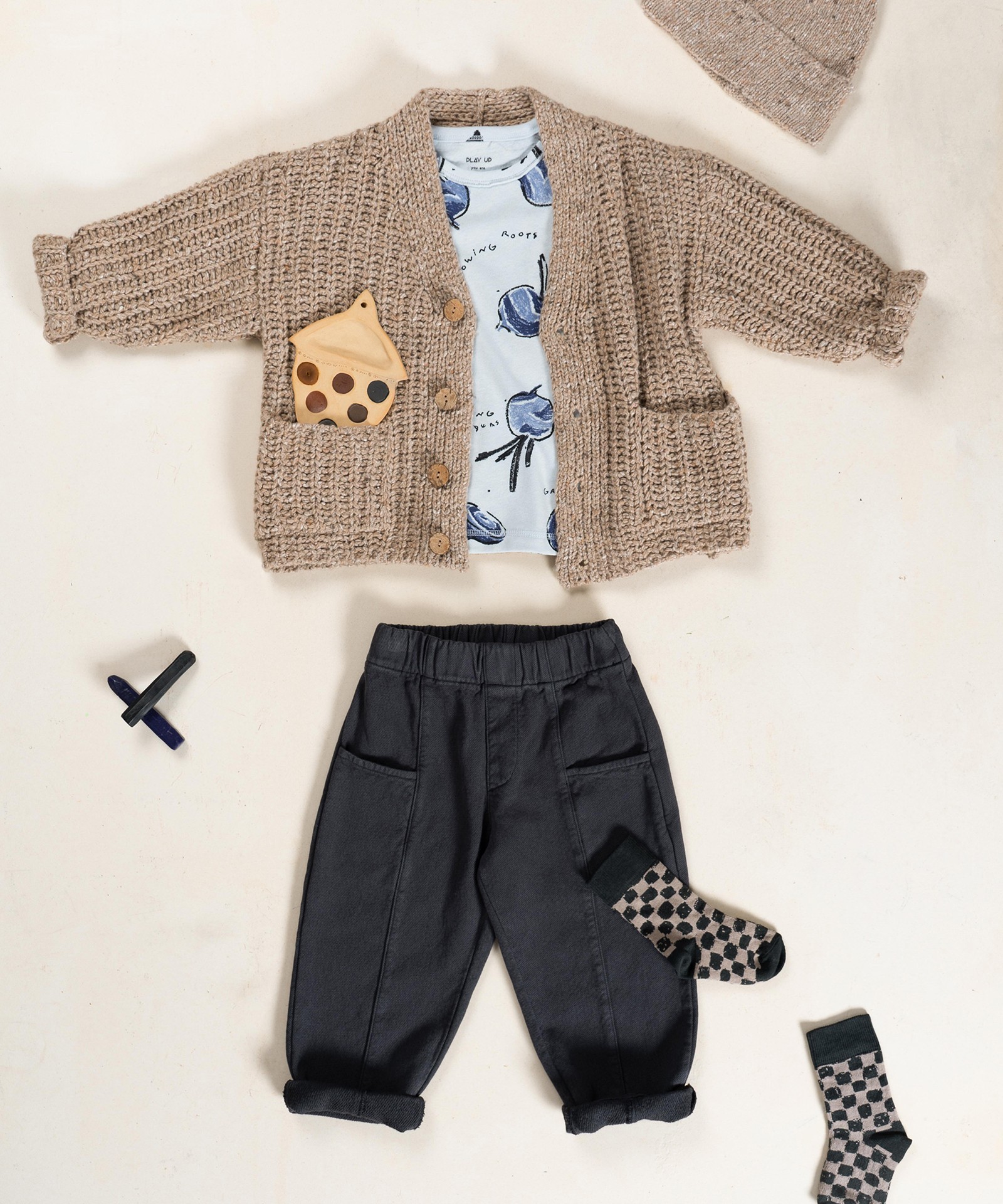 T-shirt in maglina con stampa di barbabietole