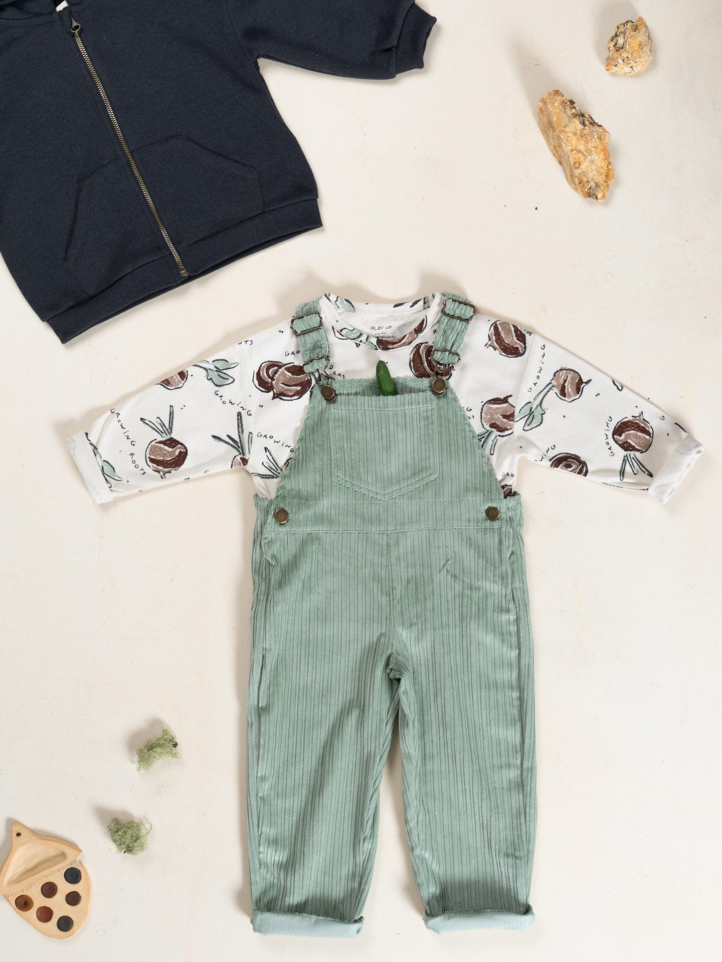 T-shirt de malha com estampado de beterradas