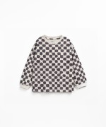 T-shirt in organic cotton with tile print