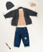 Organic cotton t-shirt with tile print