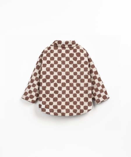 Corduroy shirt with coconut button opening