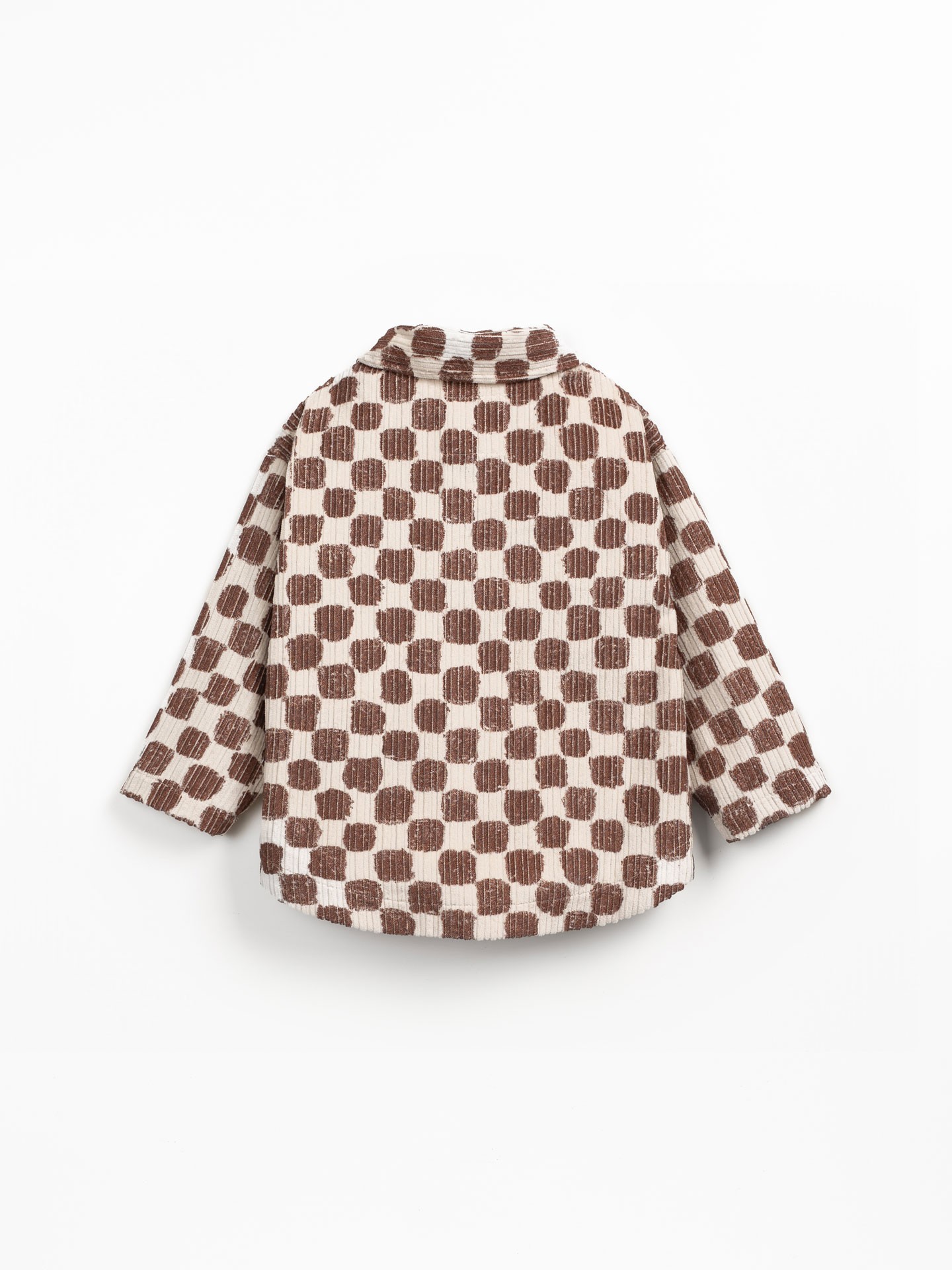 Camicia in velluto a coste con apertura con bottoni in cocco