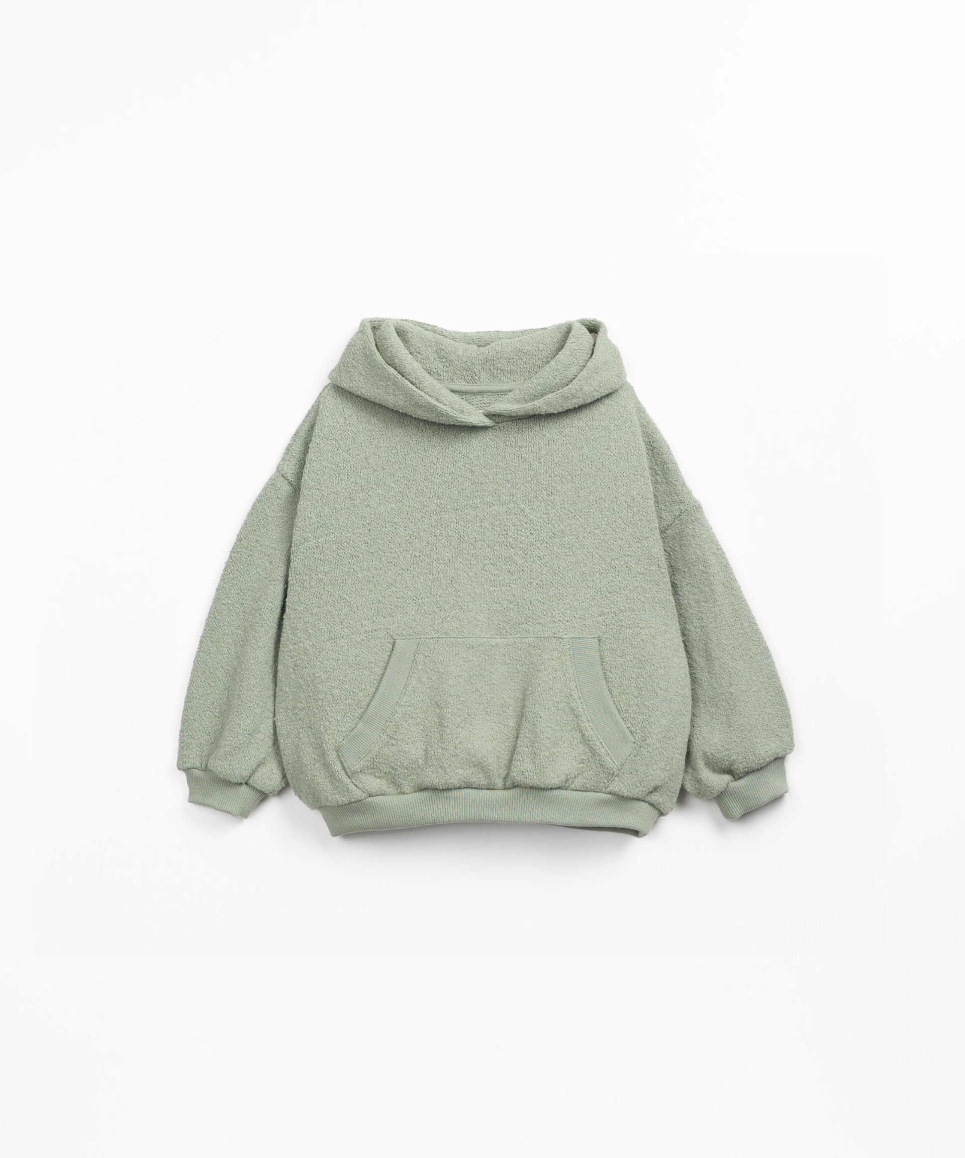 Sweatshirt with a blend of natural fibers and recycled fibers