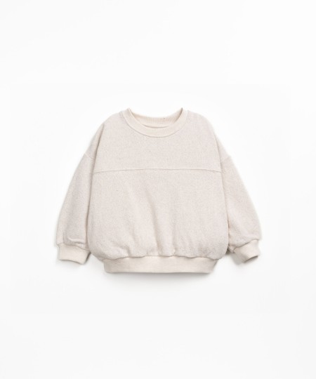 Maglione in cotone rigenerativo e cotone riciclato