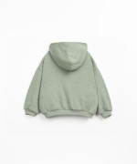 Sweatshirt with a blend of natural fibers and recycled fibers