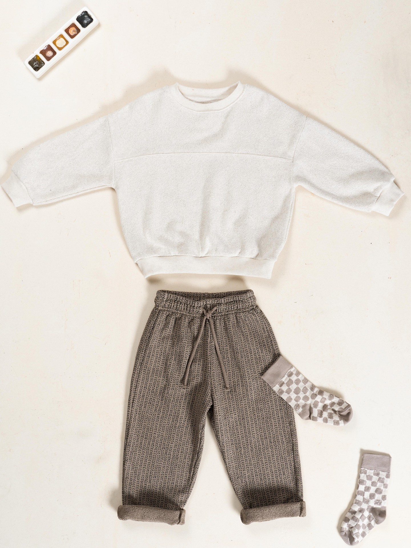 Maglione in cotone rigenerativo e cotone riciclato