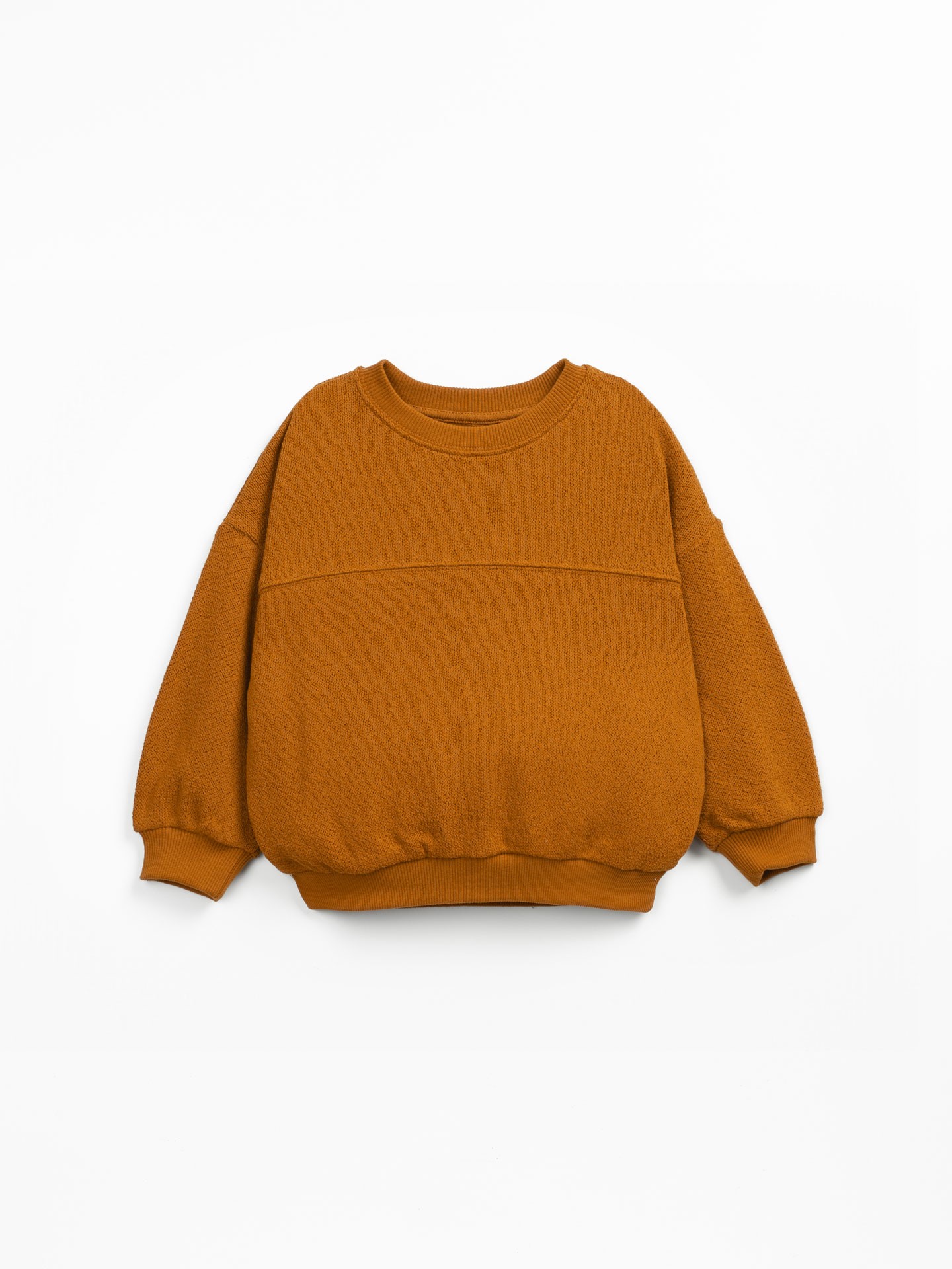 Felpa in jersey di cotone rigenerativo e riciclato