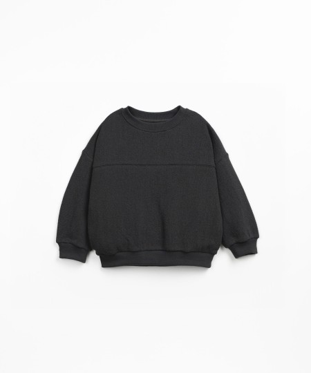 Felpa in maglia di cotone rigenerativo e riciclato