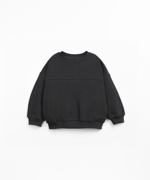 Felpa in maglia di cotone rigenerativo e riciclato