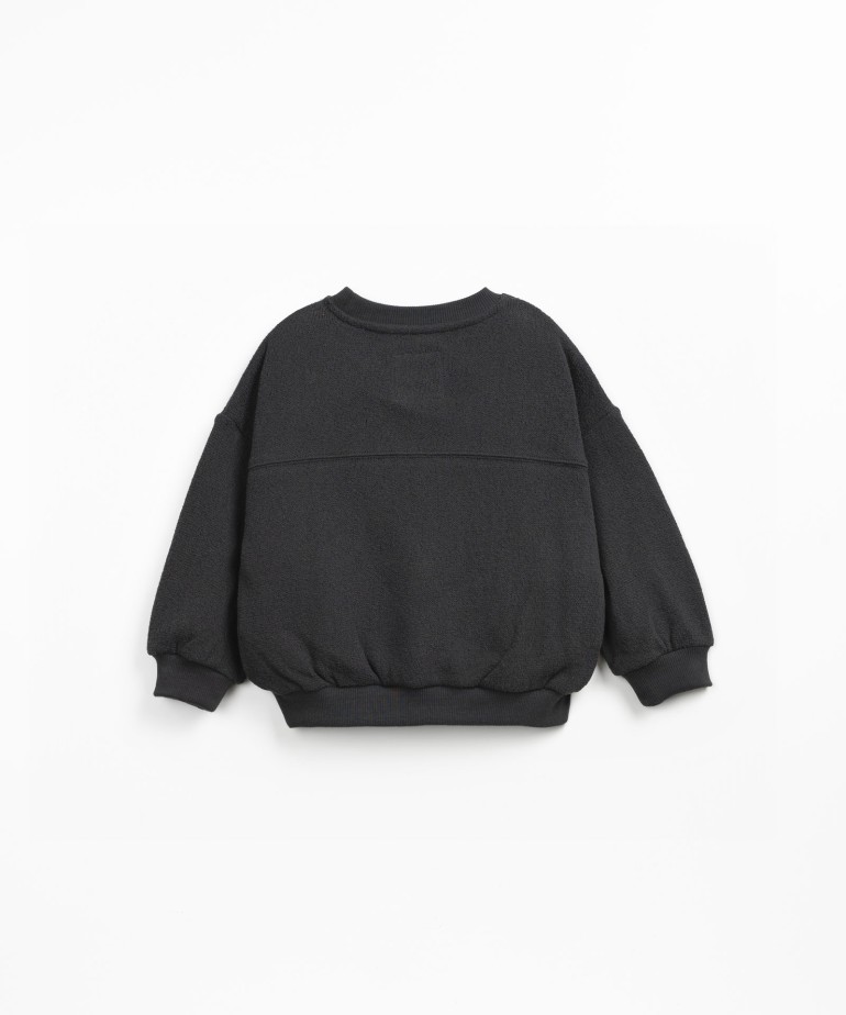Sweatshirt in knitted fabric made of regenerative and recycled cotton
