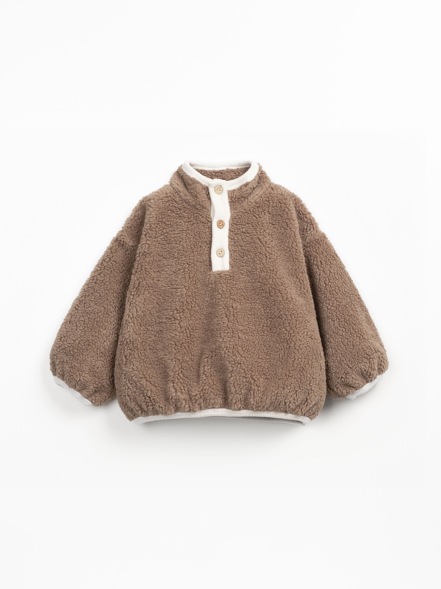 Sudadera de felpa con abertura frontal