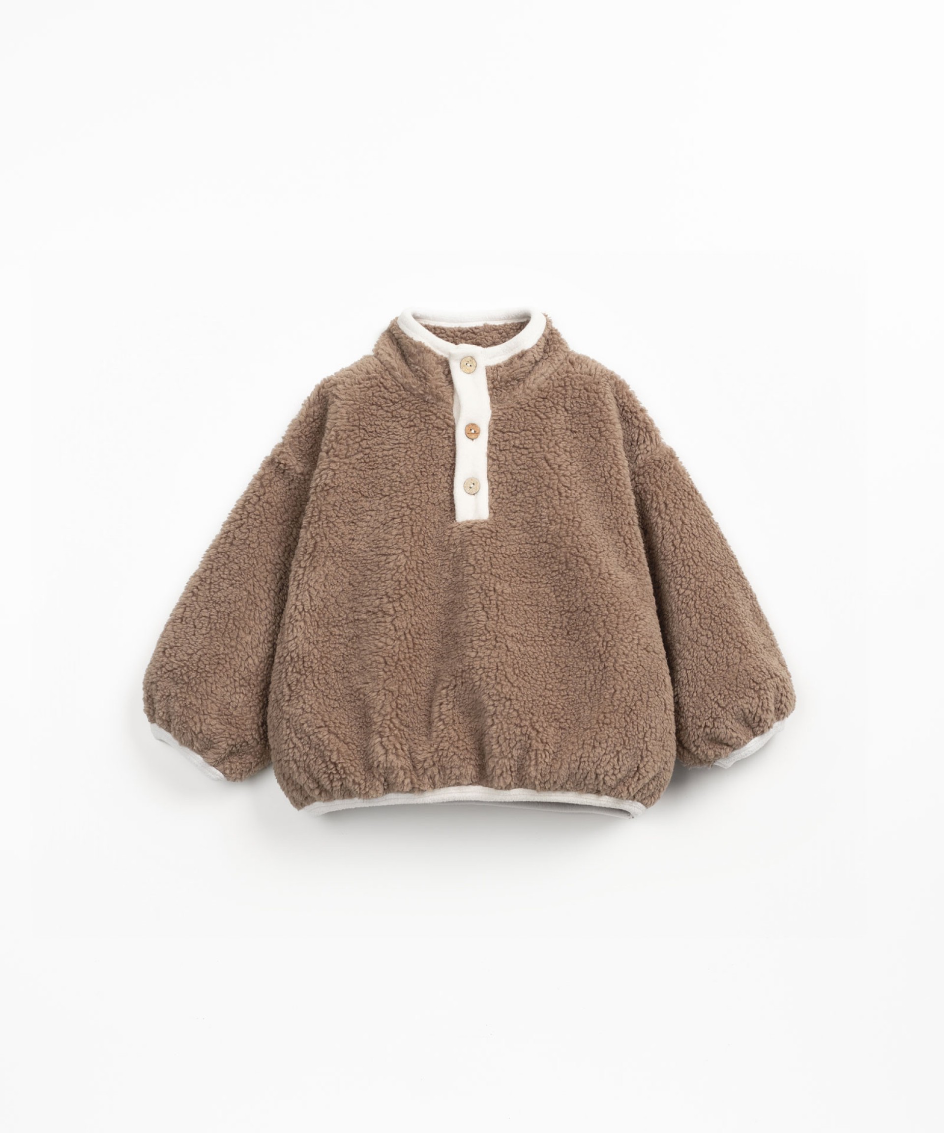 Pile sweatshirt in organic cotton