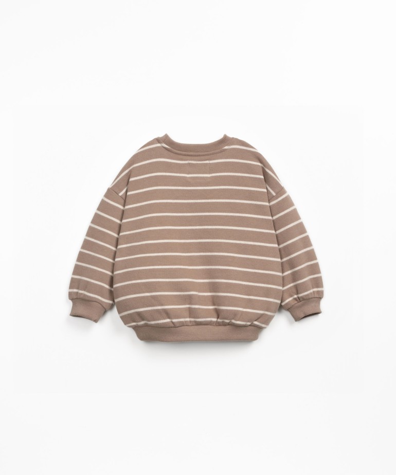 Pull en maille raye avec poignets