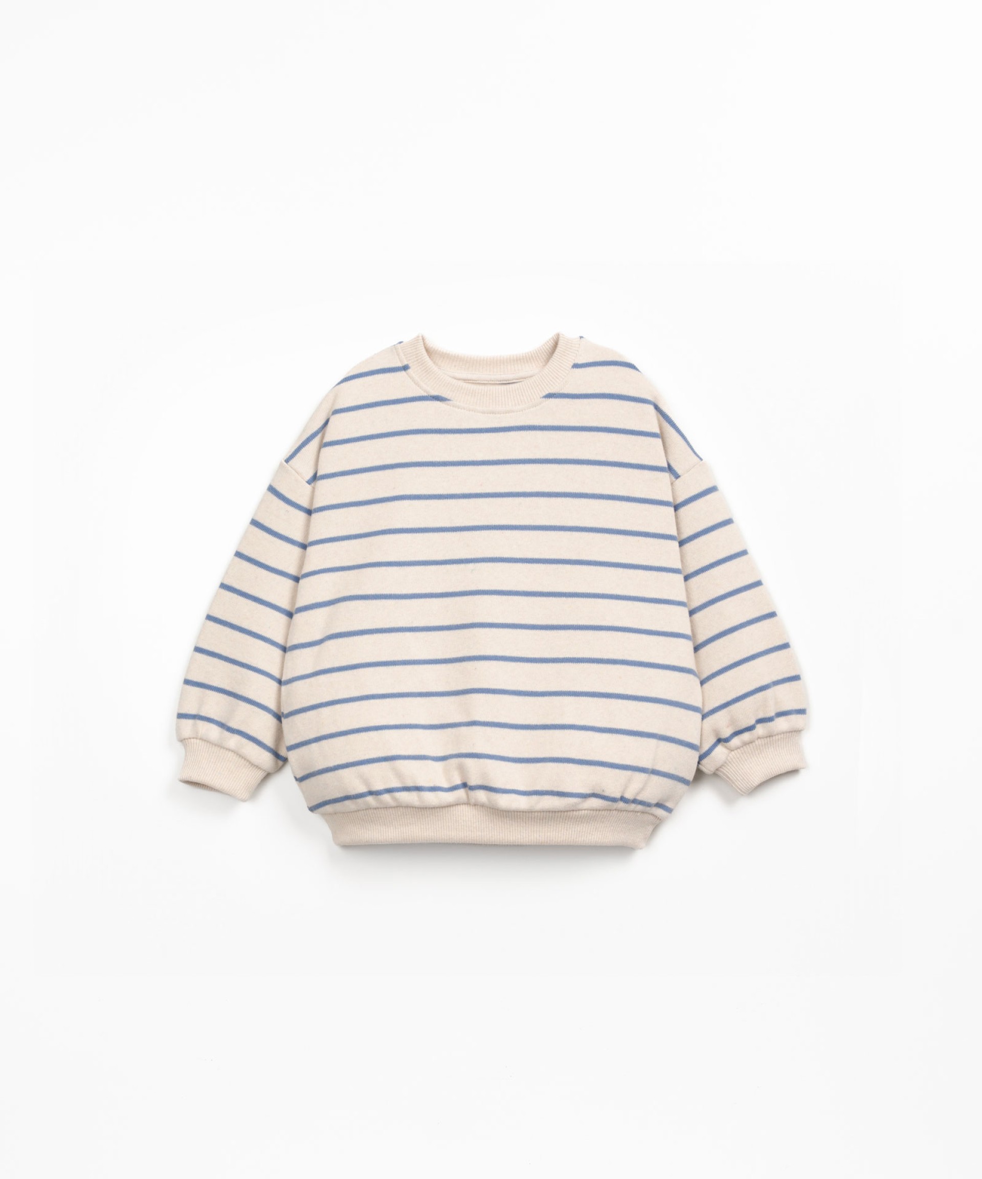 Striped knit sweater with cuffs