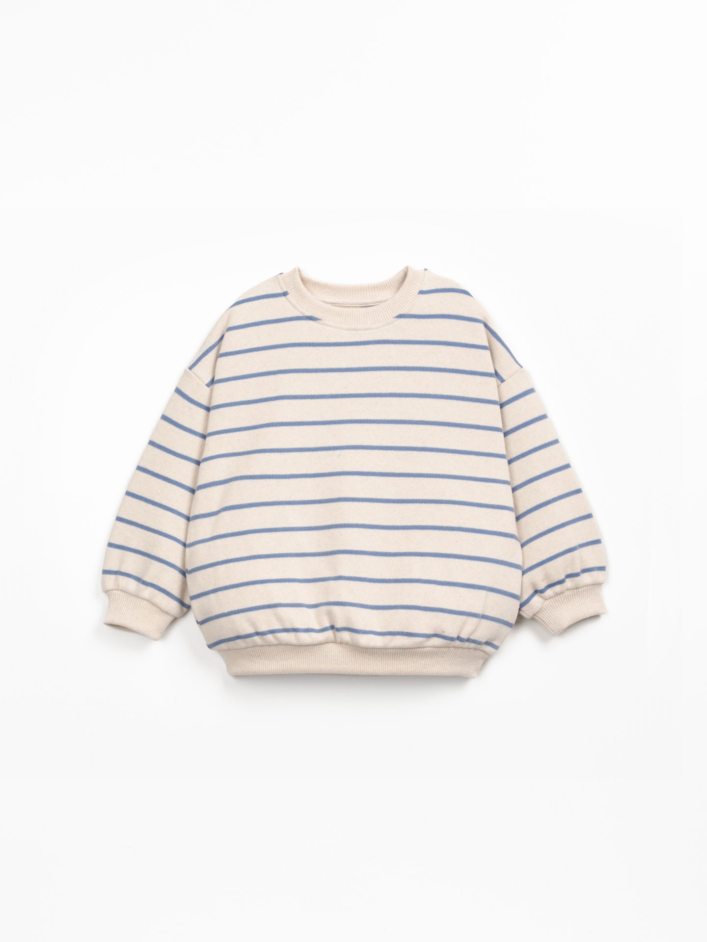 Maglione a righe in maglia con polsini