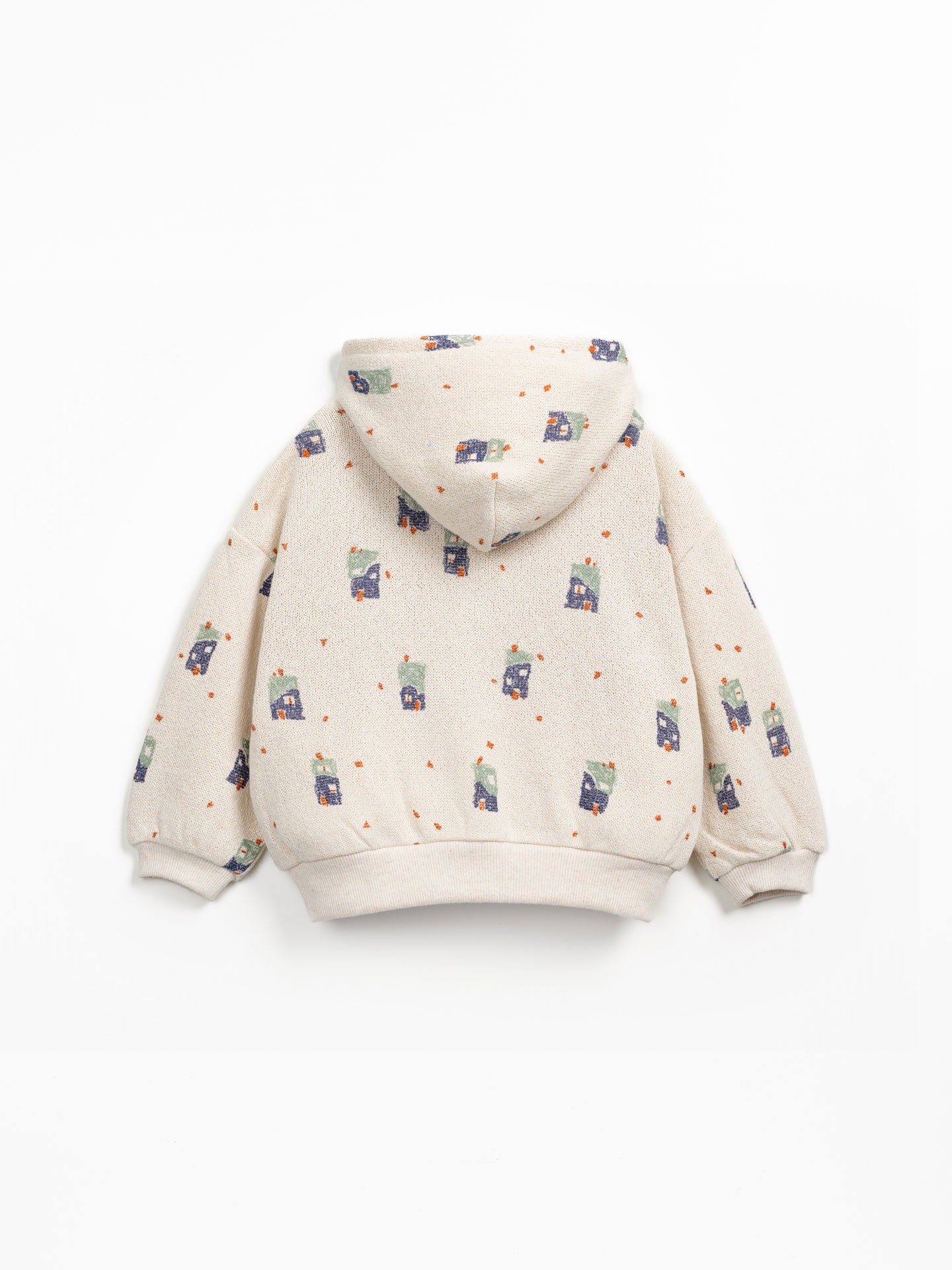 Felpa con cappuccio e interno garzato